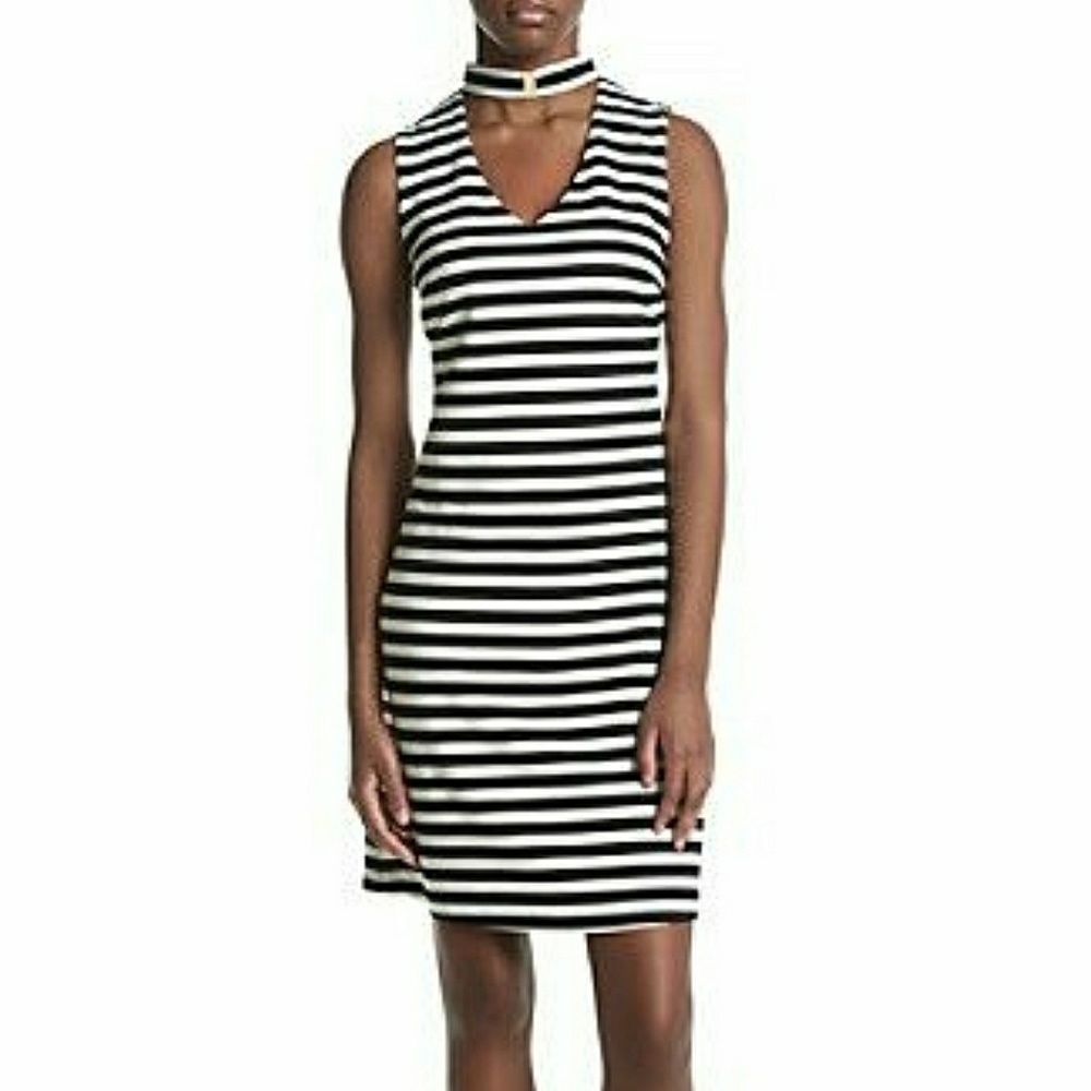 Calvin Klein choker collar dress